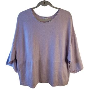 J. Jill lavender oversized boxy kimono sleeve sweater with cashmere  S.      J29